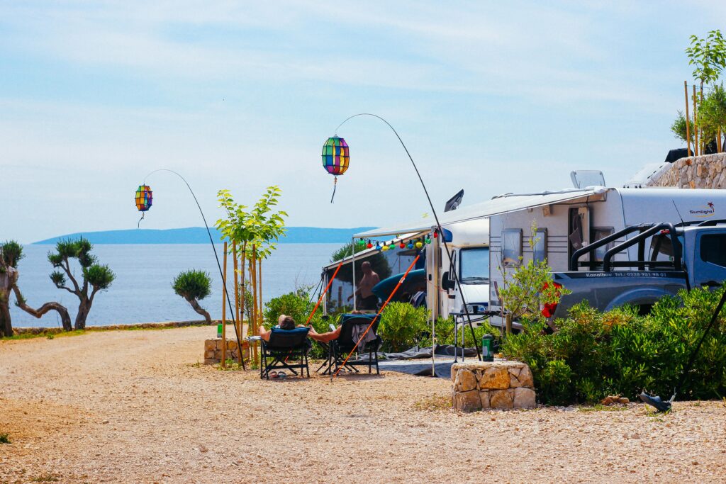 Camping Car dans un camping de Sainte Maxime