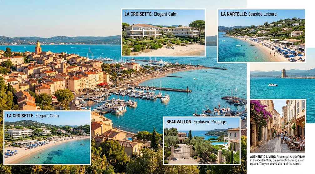 Carte Postale Sainte Maxime et ses quartiers