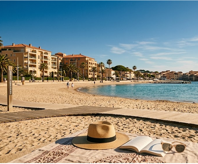 Plage de Sainte Maxime sous le soleil